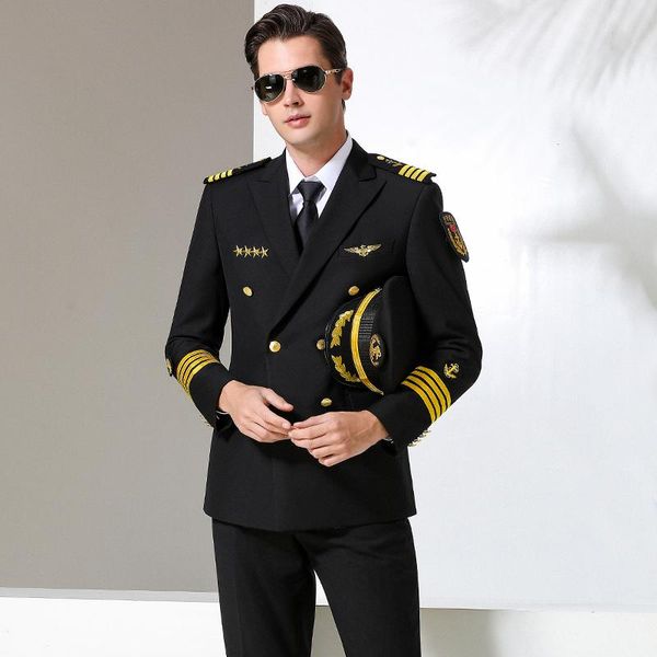 Trajes de hombre Blazers Beiying Traje de uniforme de marinero Hombre Capitán de yate Chaqueta de rendimiento Imagen de propiedad Post Concierge SuitMen's