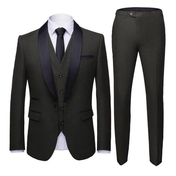 Costumes pour hommes Blazers Noir Costume Homme Dernière Manteau Pantalon Design Pour Hommes Bleu Marine Mariage Formelle Bureau D'affaires Prom Wear