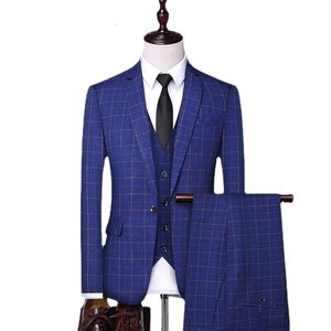 Trajes para hombres Blazers Blazer Chaleco Pantalones Moda Negocios Slim Casual Vestidos de padrino de boda Varios conjuntos formales opcionales de 3 piezas 230506