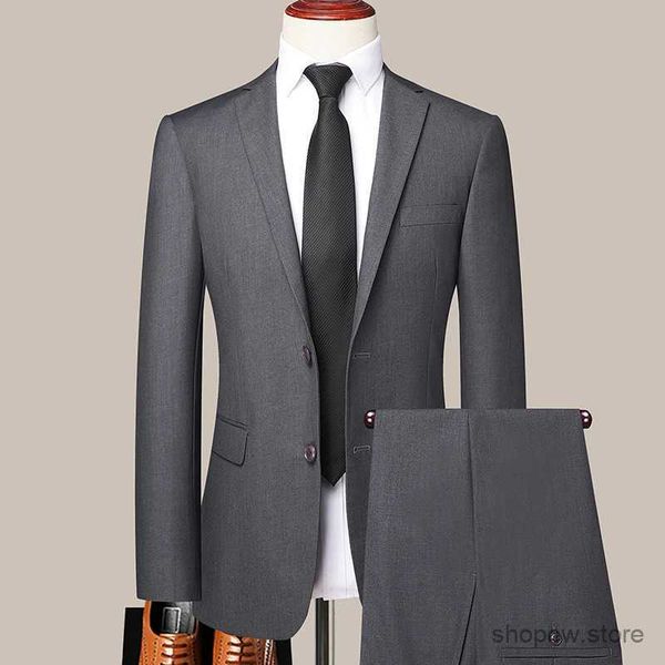 Costumes pour hommes Blazers Boutique (Blazer + Pantalon) Hommes Style britannique Mode élégante Haut de gamme Simple Casual Gentleman Meilleur homme Costume Costume deux pièces