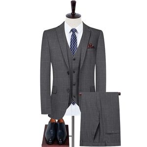Herenpakken Blazers Boutique S-5XL Pak Vestbroek Heren Fashion Business Gentleman Elegante vari￫teit van Britse stijl driedelige pak 220909