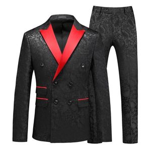 Costumes pour hommes Blazers Boutique S-6XL costume Pantalons Mode Homme Affaires Double boutonnage Robe de marié de mariage simple Gentleman Costume trois pièces 230427