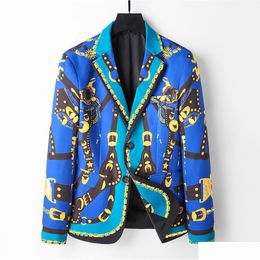 Herenpakken Blazers Colorf M-3Xl Herenpakken Blazers Merk Formeel Pak Trouwjurk Blauw Drop Levering Kleding Heren Clothi Otks6