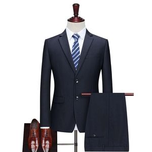 Herenpakken blazers op maat gemaakte bruidegom trouwjurk blazer broeken zakelijk hightend klassieke jurk broek 20798865 230301