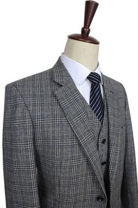 Herenpakken blazers op maat gemaakte heren pak wol grijs traditionele tweed retro Britse stijl kleermaker bruiloft slank fit blazer pakken voor mannen 3 -delige 230222