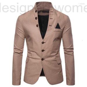 Herenpakken Blazers Designer Men Fashion Blazer Winter Multi-Button Decoratie Pak Jacket Mens Slim Fit Single Breasted