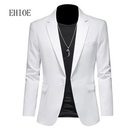 Costumes pour hommes Blazers EHIOE mode hommes décontracté affaires Blazer robe de mariage coupe mince formelle Style britannique Gentleman veste costume manteau 230827