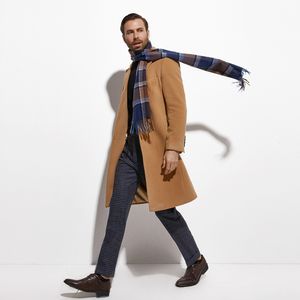 Herenpakken blazers stof zware warme winter kameel topcoat op maat gemaakte wollen mix op maat gemaakte jasje slanke mode gouden trench jas mannen 230222