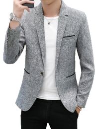 Herenpakken Blazers Mode Toevallig Katoen Slanke Korea Stijl Pak Masculino Mannelijke Jas Kleding Plus Size 4XL 221208