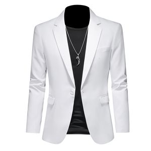 Costumes pour hommes Blazers Mode Hommes D'affaires Casual Blazer Blanc Rouge Vert Noir Couleur Unie Slim Fit Veste De Mariage Marié Costume Manteau M-6XL 230908