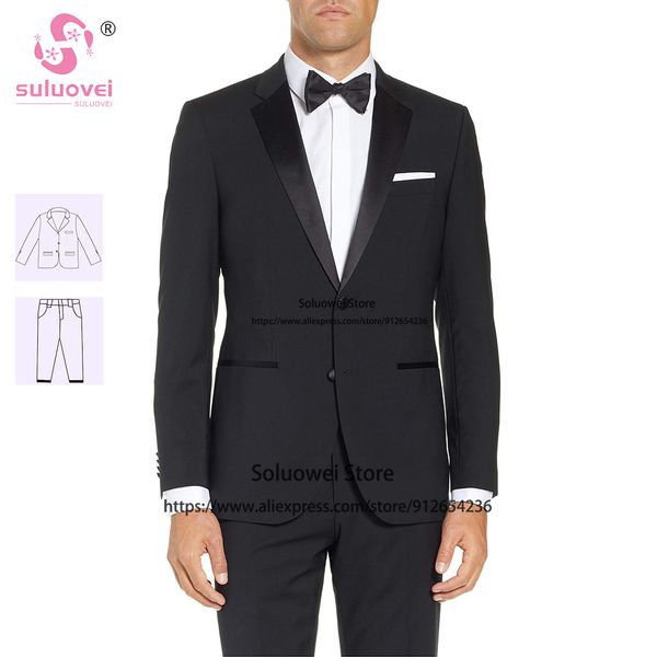 Costumes pour hommes Blazers Mode Slim Fit pour hommes Mariage 2 pièces Pantalon Ensemble Formel Groomsmen Dîner Tuxedos Blazer Costume Homme Pour Mariage 230915