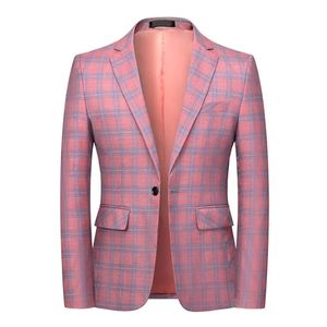 Herenpakken Blazers Mode Lente en Herfst Casual Mannen geruite Blazer Katoen Slanke Engeland Pak Blaser Masculino Mannelijke Jas S6XL 231114