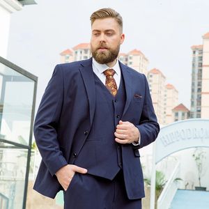 Trajes para hombres Blazers Traje gordo Hombres de gran tamaño más fertilizante XL Vestido profesional Chaqueta gorda elástica suelta Abrigo de boda 230206