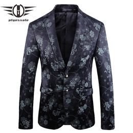 Costumes pour hommes Blazers Floral Jacquard Blazer pour hommes 2023 Automne Mâle Mode Stage Costume Haute Qualité Casual Man Party Prom Wear Q756