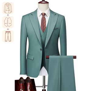 Costumes pour hommes Blazers Véritable Business Gentleman Italien Slim Costume Marié Mariage Blouson Costume Homme Giacca Uomo Elegante Tailles M5XL 230923