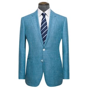 Trajes para hombre Blazers Conjunto de lino verde Chaqueta y pantalones de lino azul para hombre personalizados Conjunto de lino para hombre Vestido de noche de boda Conjunto informal para hombre personalizado 230406
