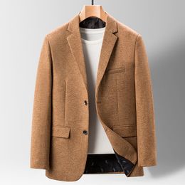Herenpakken Blazers Hoge kwaliteit Blazer Heren Stijl Elegant Simple Fashion Advanced Simple Casual Party Wear's Suit Fited Jacket 230329