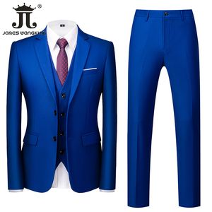 Herenkostuums Blazers Jasje Vest Broek Single-breasted Slim Herenpak Zakelijk Casual Werk Professionele kleding Bruidsjonkerspak 3 stuks en 2 stuks Set 230612