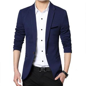 Herenpakken Blazers Juana 2023 Spring Casual Men Blazer Katoen Slim Fit Male Malemen van hoge kwaliteit Mannelijk modemerk