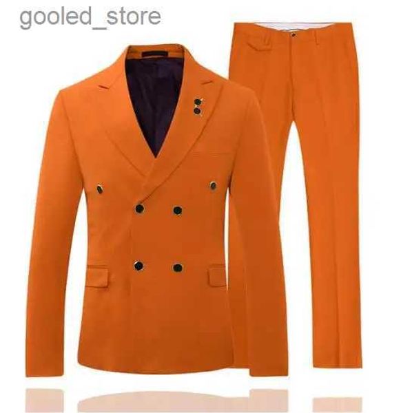 Trajes para hombres Blazers Último diseño 6 colores Hombres Boda Esmoquin Novio Esmoquin Hombres Cena de negocios Prom Blazer Traje de 2 piezas (chaqueta + pantalones) Q231025