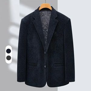 Trajes para hombres Blazers Abrigo de traje de ocio para hombres Primavera y otoño Traje pequeño de lana de negocios grueso que no plancha para hombres de mediana edad Chaqueta individual West 231128