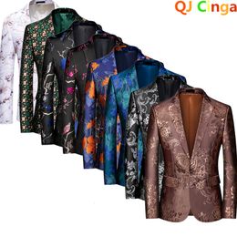 Herenkostuums Blazers Luxe Herenkostuum Bruiloft Zakelijk Jurkje Heren Mode Slanke Blazer QJ CINGA Kostuum Homme Grote maat M-5XL 6XL 230919