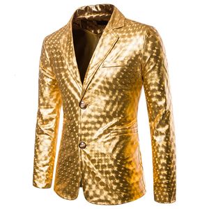 Herenpakken Blazers Man's pak Rapel Coat Spring jurk Bright Face Club Singer Casual Plus Size Jacket 23022222