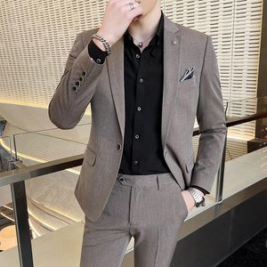 Blazers pour hommes Blazers Maycaur Brand Couleur solide COLASSE plus Taille Pantalon Boutique Twotique Vestes de mode tendance