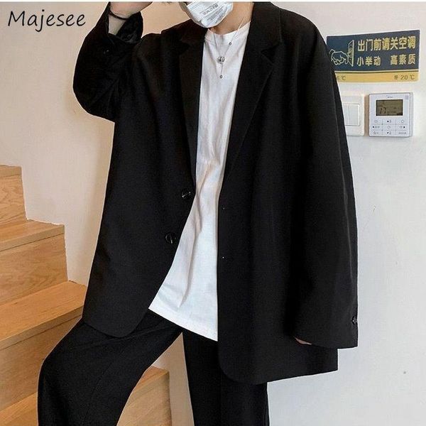 Trajes de hombre Blazers Hombres Otoño Suave Color puro High Street Fashion Ulzzang College Ropa masculina Adolescentes Japonés Guapo Casual Retro Ins