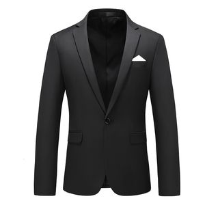 Costumes pour hommes Blazers Hommes Blazer Manteaux Casual Business Blazer Veste Mode Hommes Formelle Mariage Blazers Plus La Taille M-6Xl Solide Blanc Noir 230328