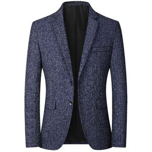 Costumes pour hommes Blazers hommes marque veste de mode mince manteaux décontractés beau Masculino affaires vestes rayé vêtements