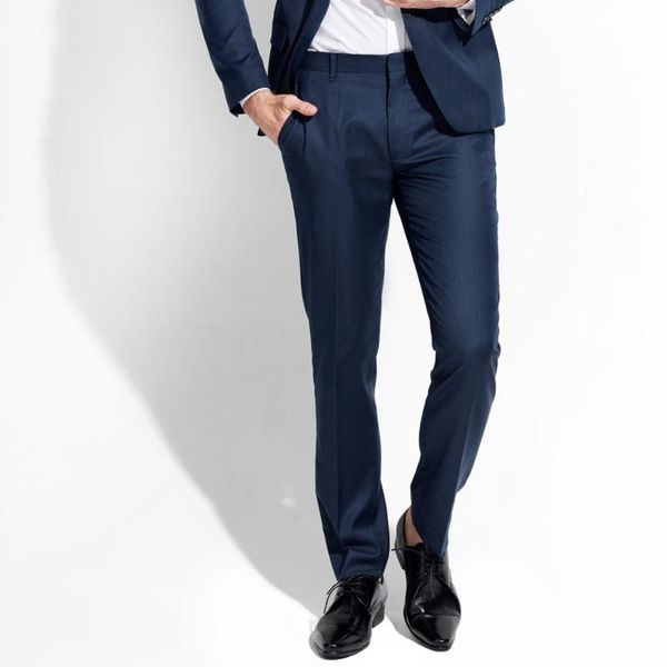 Trajes de hombre Blazers Hombres Pantalones largos 50% Lana Alta calidad Suave Elegante Casual Hombre Pantalón Primavera Slim Novio Cumpleaños Día del padre Regalos 2xlM