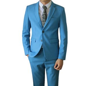 Costumes pour hommes Blazers Boutique pour hommes Costumes d'hôtesse de mariage de couleur unie Pantalons / Robe de soirée masculine Blazers Veste Pantalon 2 pièces ensemble 230328