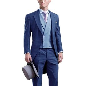 Costumes pour hommes Blazers Design classique pour hommes Long Tail Set Ultra Thin Fit Hilltop Revers Jacket Groom Clothing Homemade Dress JacketTank TopUnderwear 230406