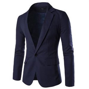 Costumes pour hommes Blazers Hommes Costume Blazer Veste Bouton unique Mode Slim Solid Business Wedding Party Casual Style Asiatique Taille281m