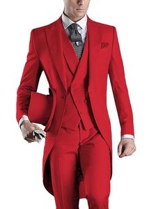 Trajes para hombres Blazers Hombres Tailcoat Novio Trajes de boda Hecho a medida Formal Elegante Rojo Verde Gris Azul Traje Homme 3 231101