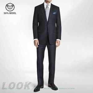 Herenpakken Blazers Heren Premium Set - Zakelijke professionele formele kleding Perfect voor werk en bruiloft 50% WOL AANGEBODEN 20 MIDES Q240507
