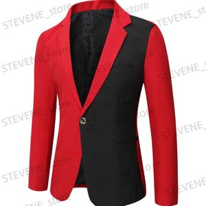 Costumes pour hommes Blazers Hommes Costume Veste 2023 Automne Nouvelle Haute Qualité Dégradé Couleur Costume Veste Hommes Mode Vêtements Slim Fit Veste Vente Chaude T240326