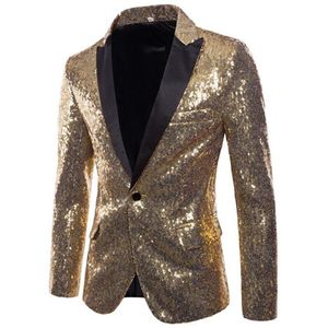 Costumes pour hommes Blazers hommes costume veste Performance Sequin or scène vin robe de soirée hôte Social Top 2021 printemps vêtements280k