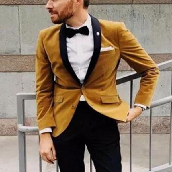 Herrenanzüge, Blazer, orangefarbener Samt, Hochzeit, Herrenanzüge, schmal geschnitten, Bräutigam, Smoking, Mann, Hochzeit/Dinner-Party, Ballkleider, Business-Stil, Kostüm 230509