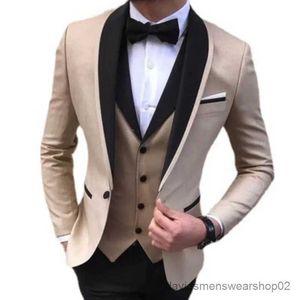 Herenpakken blazers feestjurken jas+broek+vest fashion pakken voor mannen slanke fit feest casual mannelijke blazer formele gelegenheid jurken homme kostuum