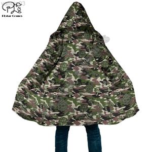 Trajes de hombre Blazers Plstar Cosmos Camuflaje Mushroom 3D Impreso Invierno Hombres / Mujeres Abrigos con capucha Fleece Wind Breaker Unisex Casual Abrigo cálido M3 L220902