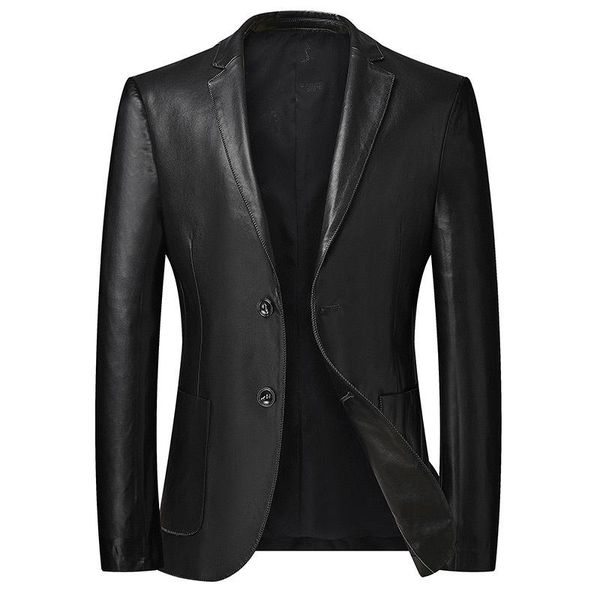 Costumes pour hommes Blazers Plus taille hommes Pu en cuir veste moto moteur mode décontracté vestes de blazer masculin