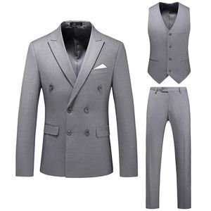 Trajes de hombre Blazers S-6XL JacketPantsvest Trajes de hombre de doble botonadura Último diseño de doble botonadura Novio Esmoquin de boda Traje Homme 220909