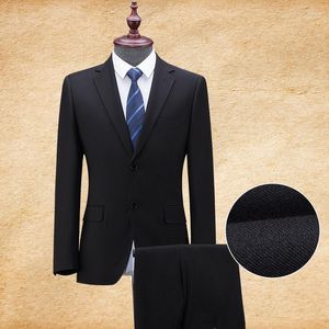 Trajes para hombres Blazers Store La versión de su 2022 Hombres Edición Han Traje de negocios negro Traje de uniforme Traje1