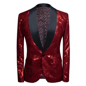 Hommes costumes Blazers costume manteau porter hôte élégant mode discothèque chanteur Rock scène Style décontracté grande taille 230720