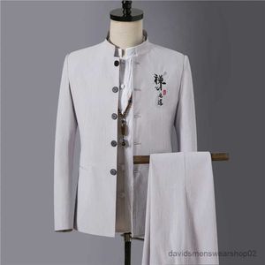 Costumes pour hommes Blazers traditionnels de style chinois tradition