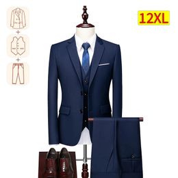 Trajes para hombres Blazers hasta 12XL Adaptados a la perfección Vestido de novia para novio Blazer Pantalones de traje Grandes y altos Tallas grandes Ajuste 155 kg 340 lbs 231124