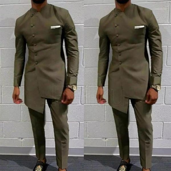 Costumes pour hommes Blazers Vintage Vêtements Africains Pour Hommes Long Costume De Mariage Pour Hommes Tenue Slim Fit Hommes Manteau Ja248o