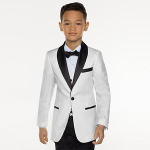 Herenpakken Blazers White Boy Suit Set Kids 3 stuks voor bruiloften kinderen formele kleding jongens smokingjackedo jacketpantsvesttie 221201